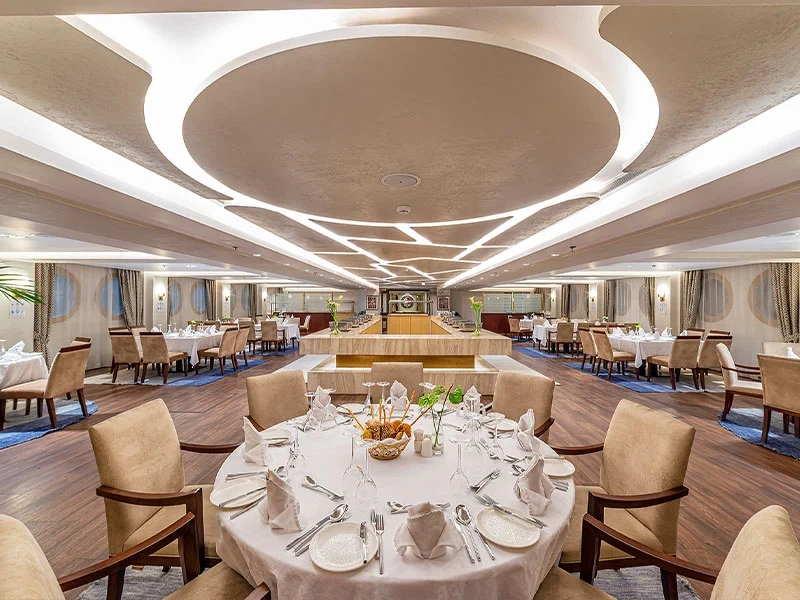 Restaurant aboard the Sonesta Sun Goddess Nile Cruise Ship Nile cruise